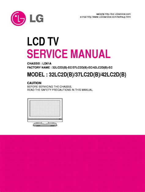 lg service manual 32lc2d repair manual Doc