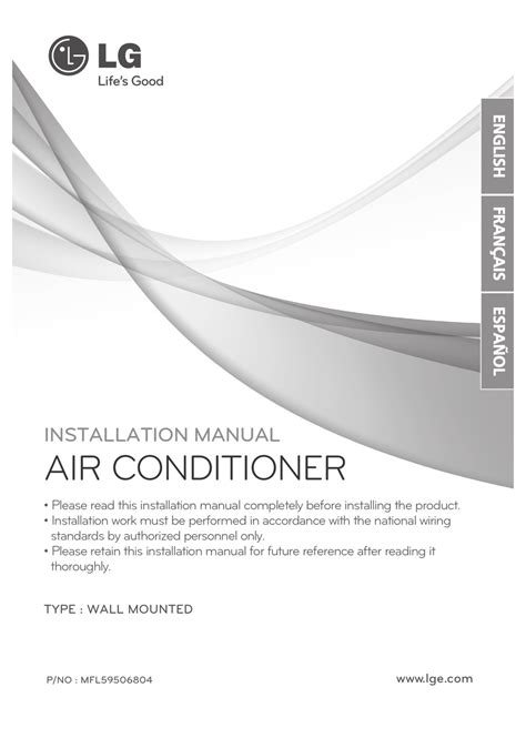 lg split unit air conditioner installation manual Reader