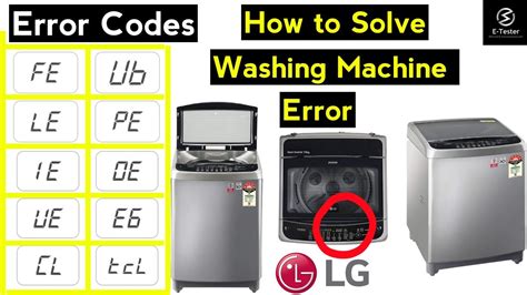 lg washing machine error code 5e Reader