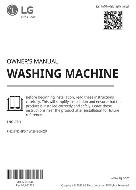 lg washing machine manual Kindle Editon