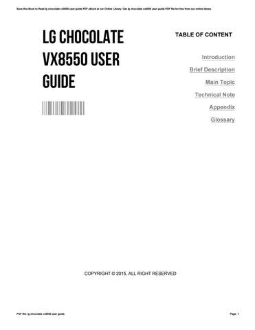 lg-vx8550-user-manual Ebook Ebook Reader