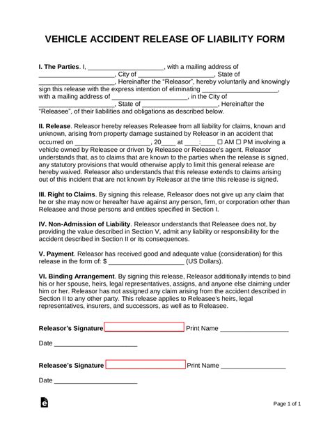 liability release forms for collision repair shop Ebook Epub
