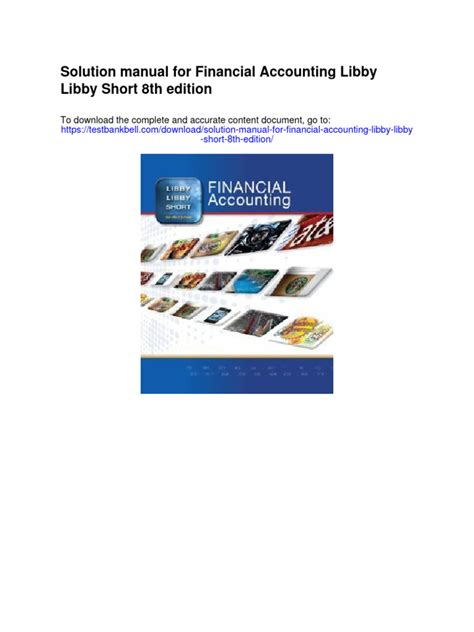 libby libby short solutions manual pdf Kindle Editon