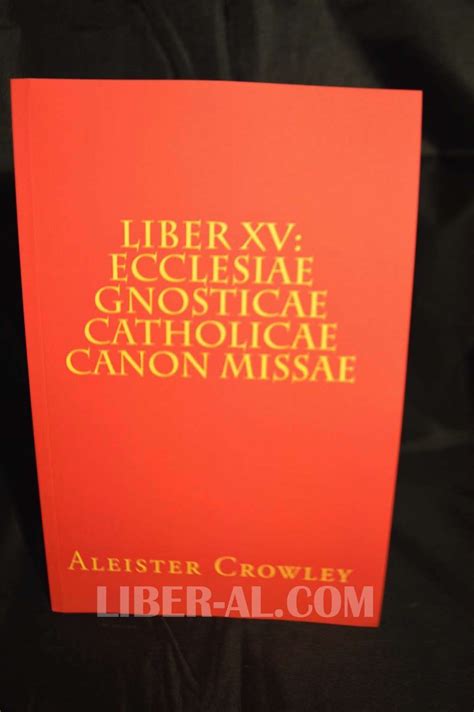 liber xv ecclesiae gnosticae catholicae canon missae PDF