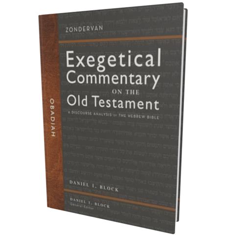 library of obadiah discourse zondervan exegetical commentary Reader