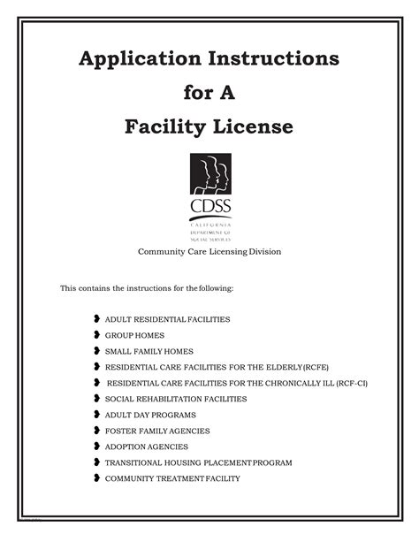 lic 281 09 04 application instructions for a facility license pdf Epub