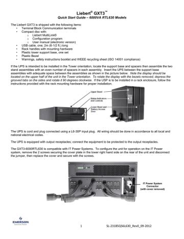 liebert gxt3 instructions PDF