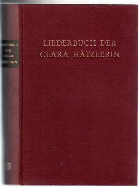 liederbuch der clara h tzlerin liederbuch der clara h tzlerin Kindle Editon
