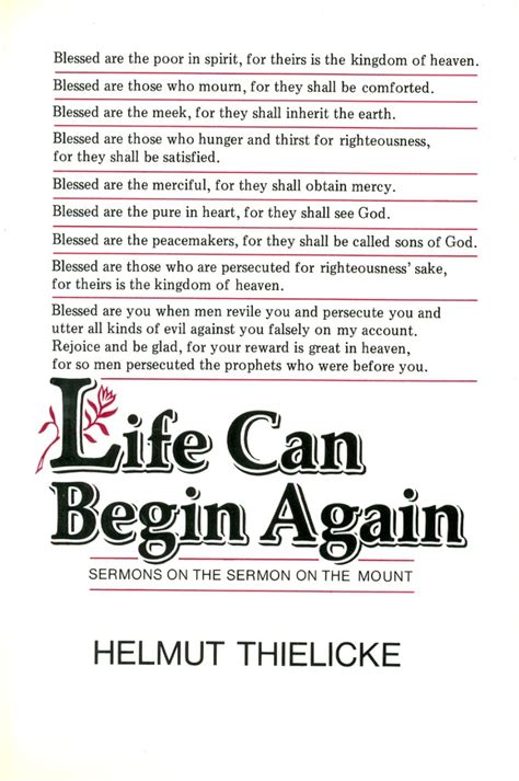 life can begin again sermons on the sermon on the mount Kindle Editon