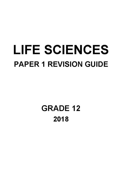 life science paper 2 final exam PDF