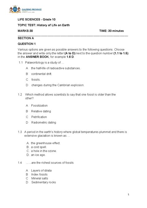 life science question paper 2011 Epub