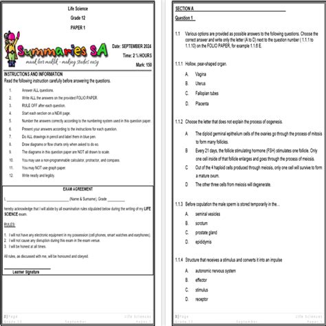 life sciences grade 12 paper 1 scope Epub