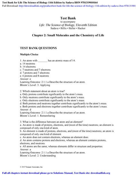 life the science of biology test bank Doc