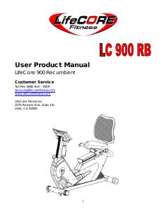 lifecore 900rb user guide PDF