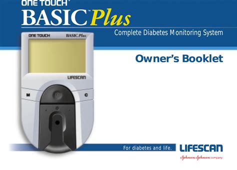 lifescan one touch basic user guide Reader