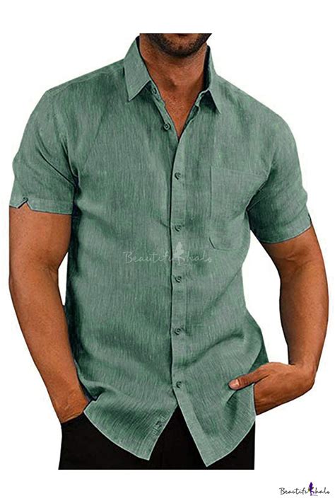 light cotton shirts short sleeve with breast pocket