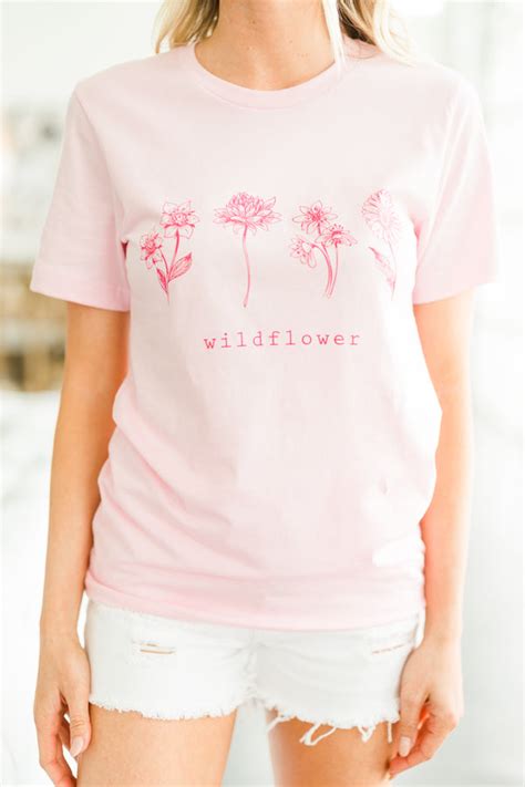 light pink graphic tee