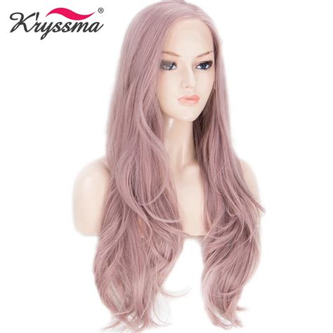 light pink real hair wig