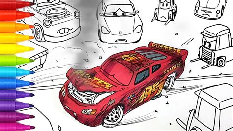 lightning mcqueen wrecked drawing