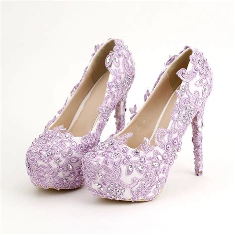 lilac flower shoes