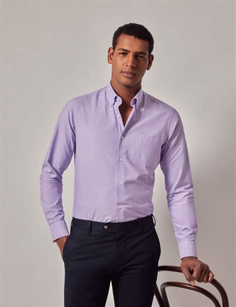 lilac oversized shirt button up men