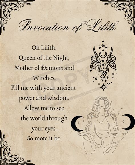 lilith invocation