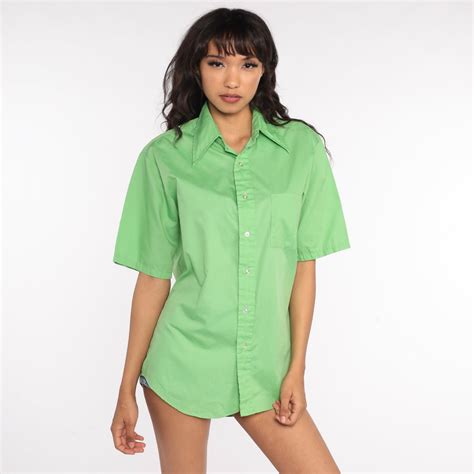 lime green button up shirt