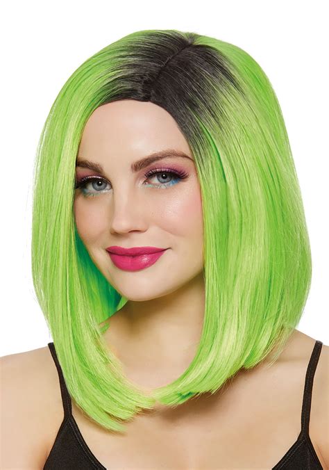 lime green wig