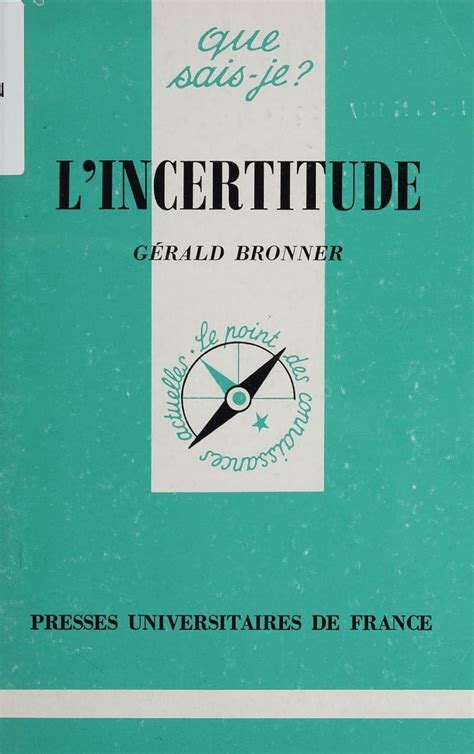 lincertitude g rald bronner ebook Kindle Editon