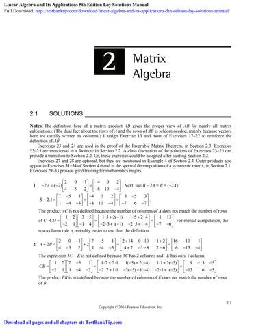 linear algebra and its applications solutions manual Doc