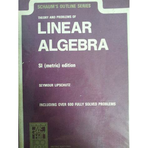 linear algebra by schaum series solution manual PDF