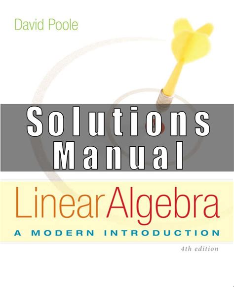 linear algebra david poole solutions manual download Reader