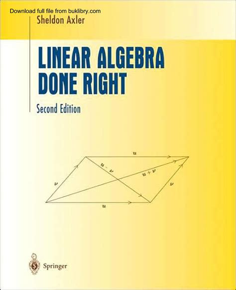 linear algebra done right solutions manual Kindle Editon