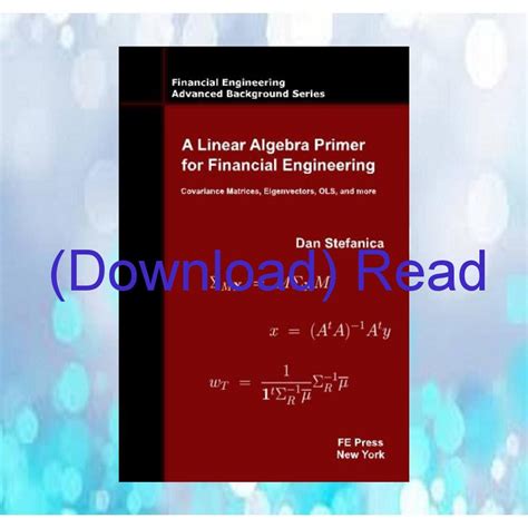 linear algebra primer financial engineering Ebook Doc