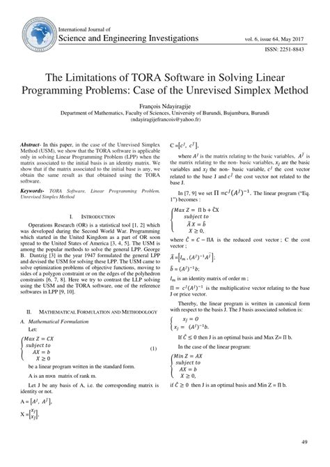 linear programming simplex problems using tora pdf Doc