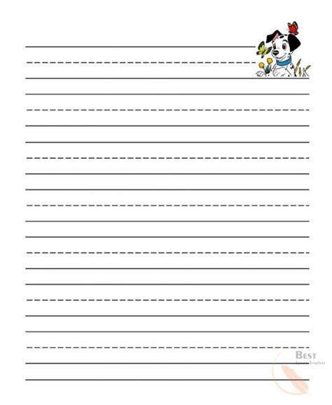 lined paper template for kids PDF