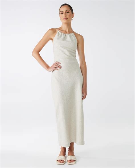 linen halter dress