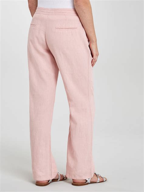 linen pink pants