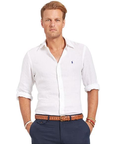 linen polo shirt men