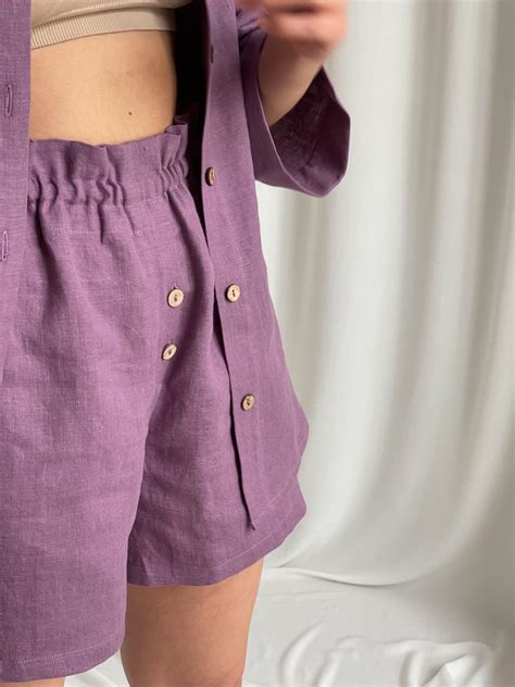 linen shirt and shorts set