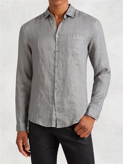 linen shirt grey