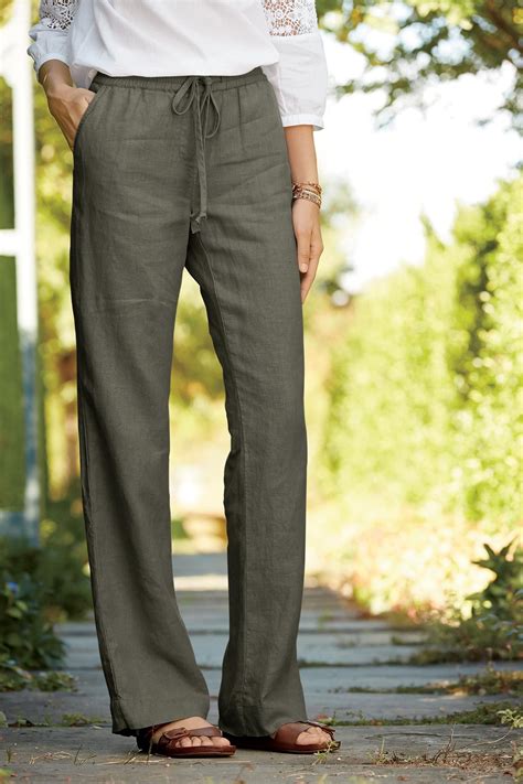 linen slacks womens