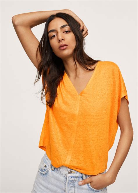 linen t shirt women