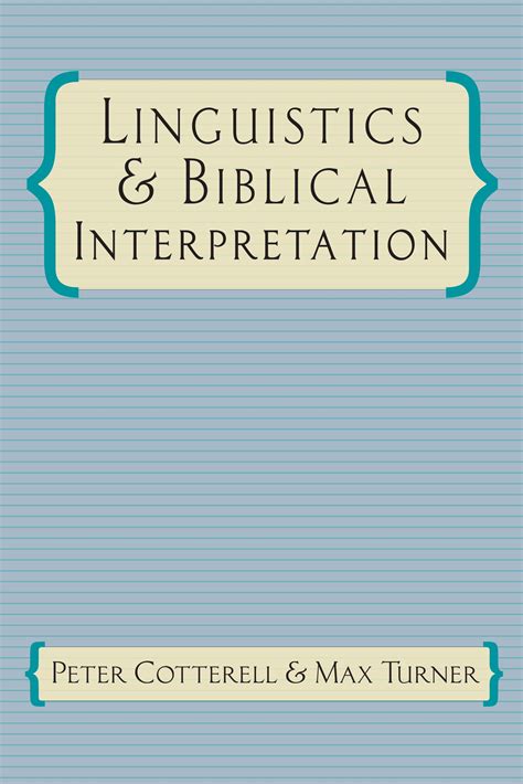 linguistics and biblical interpretation Doc