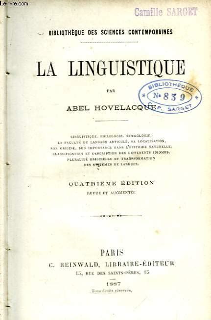 linguistique classic reprint abel hovelacque Doc