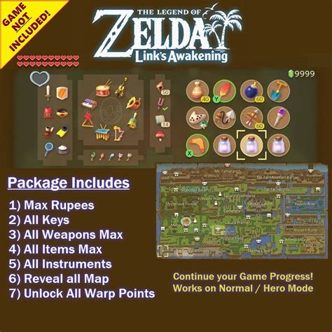 link's awakening items