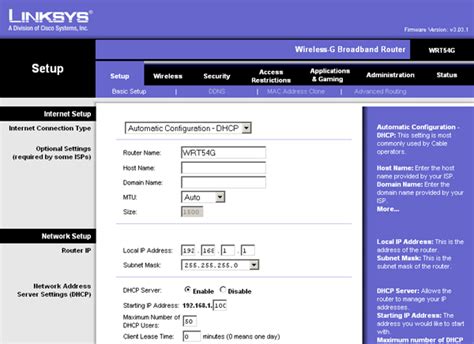 linksys wrt54g setup default password PDF