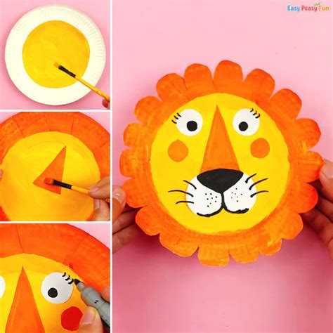 lion paper plate craft PDF