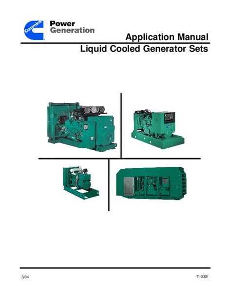 liquid cooled generator application manual Epub