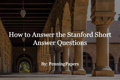 list five things that are important to you stanford